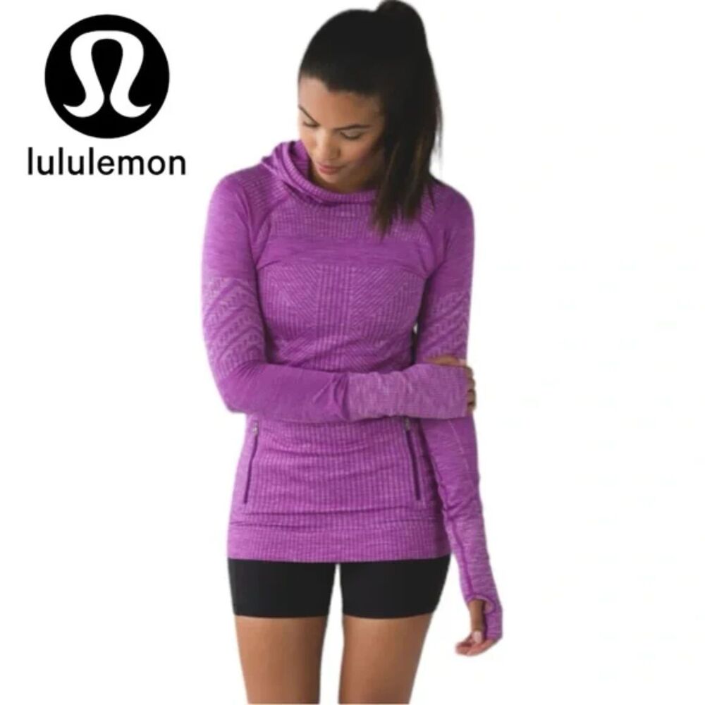 Lululemon Women's Rest Less Hoodie Heathered Tender Violet- Size 10